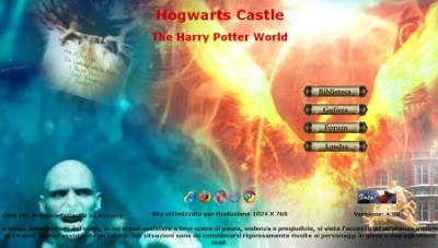 Home page di Hogwarts Castle